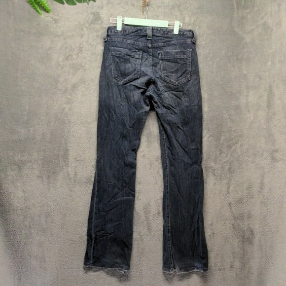 GAP Curvy USA Made Women Jeans Low Rise Bootcut Solid Blue W:31 L:34 - Picture 9 of 16